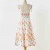 Sweet Orange Plant Print Sling Mom Girl Matching Dress - 13106