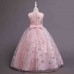 【4Y-13Y】Girls Sweet Snowflake Print Sleeveless Princess Dress