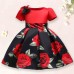 【2Y-10Y】Girl Sweet Rose Flower Print Dress