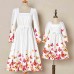 Sweet Butterfly Print Mom Girl Matching Dress - 13150