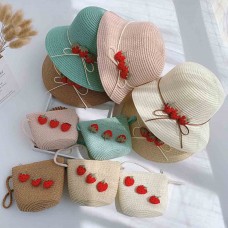 Sweet Strawberry Hat and Bag Set