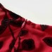 Sweet Red Flower Pattern Long Sleeve Mom Girl Matching Dress - 13214
