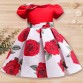 【2Y-10Y】Girl Sweet Rose Flower Print Dress