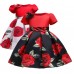 【2Y-10Y】Girl Sweet Rose Flower Print Dress