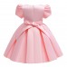 【2Y-10Y】 Girl Sweet Bow Puff Sleeve Dress