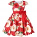 【2Y-9Y】Girl Floral Short Sleeve Princess Dress