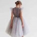 【2Y-11Y】Girl Sweet Ruffled Layered Tulle Splicing Princess Dress - 3609