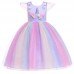 【2Y-11Y】Girls Net Yarn Unicorn Princess Dress