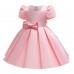 【2Y-10Y】 Girl Sweet Bow Puff Sleeve Dress