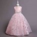 【4Y-13Y】Girls Sweet Snowflake Print Sleeveless Princess Dress