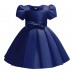 【2Y-10Y】 Girl Sweet Bow Puff Sleeve Dress