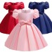 【2Y-10Y】 Girl Sweet Bow Puff Sleeve Dress