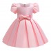 【2Y-10Y】 Girl Sweet Bow Puff Sleeve Dress