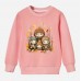 【12M-9Y】Kids Cartoon Bear Family Print Cotton Stain Resistant Long Sleeve Sweatshirt