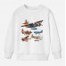 【12M-9Y】Boys Casual Airplane Print Cotton Stain Resistant Long Sleeve Sweatshirt