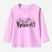 【12M-9Y】Girls Sweet Letter Print Cotton Stain Resistant Long Sleeve T-shirt