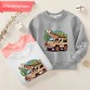 【12M-9Y】Kids Giraffe And Car Print Cotton Stain Resistant Long Sleeve Sweatshirt