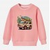 【12M-9Y】Kids Giraffe And Car Print Cotton Stain Resistant Long Sleeve Sweatshirt