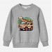 【12M-9Y】Kids Giraffe And Car Print Cotton Stain Resistant Long Sleeve Sweatshirt