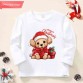 【12M-9Y】Kids Christmas Dog Print Cotton Stain Resistant Long Sleeve T-shirt