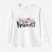 【12M-9Y】Girls Sweet Letter Print Cotton Stain Resistant Long Sleeve T-shirt