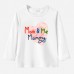 【12M-9Y】Girls Sweet Letter Print Cotton Stain Resistant Long Sleeve T-shirt