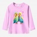 【12M-9Y】Kids Birds Print Cotton Stain Resistant Long Sleeve T-shirt