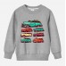 【12M-9Y】Boys Casual Car Print Cotton Stain Resistant Long Sleeve Sweatshirt