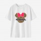 Woman Cotton Stain Resistant Letter Print Short Sleeve T-shirt