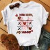 Woman Cotton Stain Resistant Letter Print Short Sleeve T-shirt