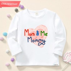 【12M-9Y】Girls Sweet Letter Print Cotton Stain Resistant Long Sleeve T-shirt