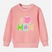 【12M-9Y】Girl Cute Mom Letter And Heart Shape Print Cotton Stain Resistant Long Sleeve Sweatshirt