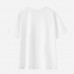 Woman Cotton Stain Resistant Letter Print Short Sleeve T-shirt