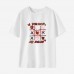 Woman Cotton Stain Resistant Letter Print Short Sleeve T-shirt