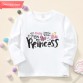 【12M-9Y】Girls Sweet Letter Print Cotton Stain Resistant Long Sleeve T-shirt