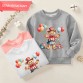 【12M-9Y】Kids Bear And Balloon Print Cotton Stain Resistant Long Sleeve Sweatshirt