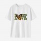 Woman Cotton Stain Resistant Letter Print Short Sleeve T-shirt