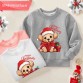 【12M-9Y】Kids Christmas Dog Print Cotton Stain Resistant Long Sleeve Sweatshirt