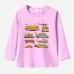 【12M-9Y】Boys Car And Airplane Transportation Print Cotton Stain Resistant Long Sleeve T-shirt