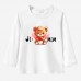 【12M-9Y】Kid Bear And Letter Print Cotton Stain Resistant Long Sleeve T-shirt