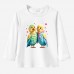 【12M-9Y】Kids Birds Print Cotton Stain Resistant Long Sleeve T-shirt