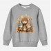 【12M-9Y】Kids Cartoon Bear Family Print Cotton Stain Resistant Long Sleeve Sweatshirt