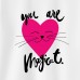 Women Letter Heart-shaped Print Cotton Stain Resistant Short Sleeve T-shirt