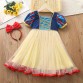 【2Y-10Y】2-piece Girl Cute Snow White Square Neck Puff Sleeve Princess Dress - 33340