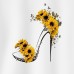 Women Sunflower High Heel Print Cotton Stain Resistant Short Sleeve T-shirt