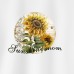 Women Sunflower Print Cotton Stain Resistant Short Sleeve T-shirt