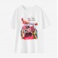 Women Beauty Dessert Print Cotton Stain Resistant Short Sleeve T-shirt