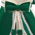 【3Y-11Y】Girls Sweet Embroidered Bowknot Puff Sleeve Princess Dress