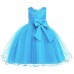 【2Y-13Y】Girls Lace Mesh Embroidered Bow Sleeveless Princess Dress - 3624