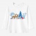 【12M-9Y】Unisex Kid Cotton Stain Resistant Christmas Print Long Sleeve Tee